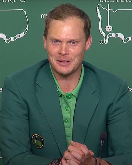 Danny Willett answers questions during a post-Masters win press conference